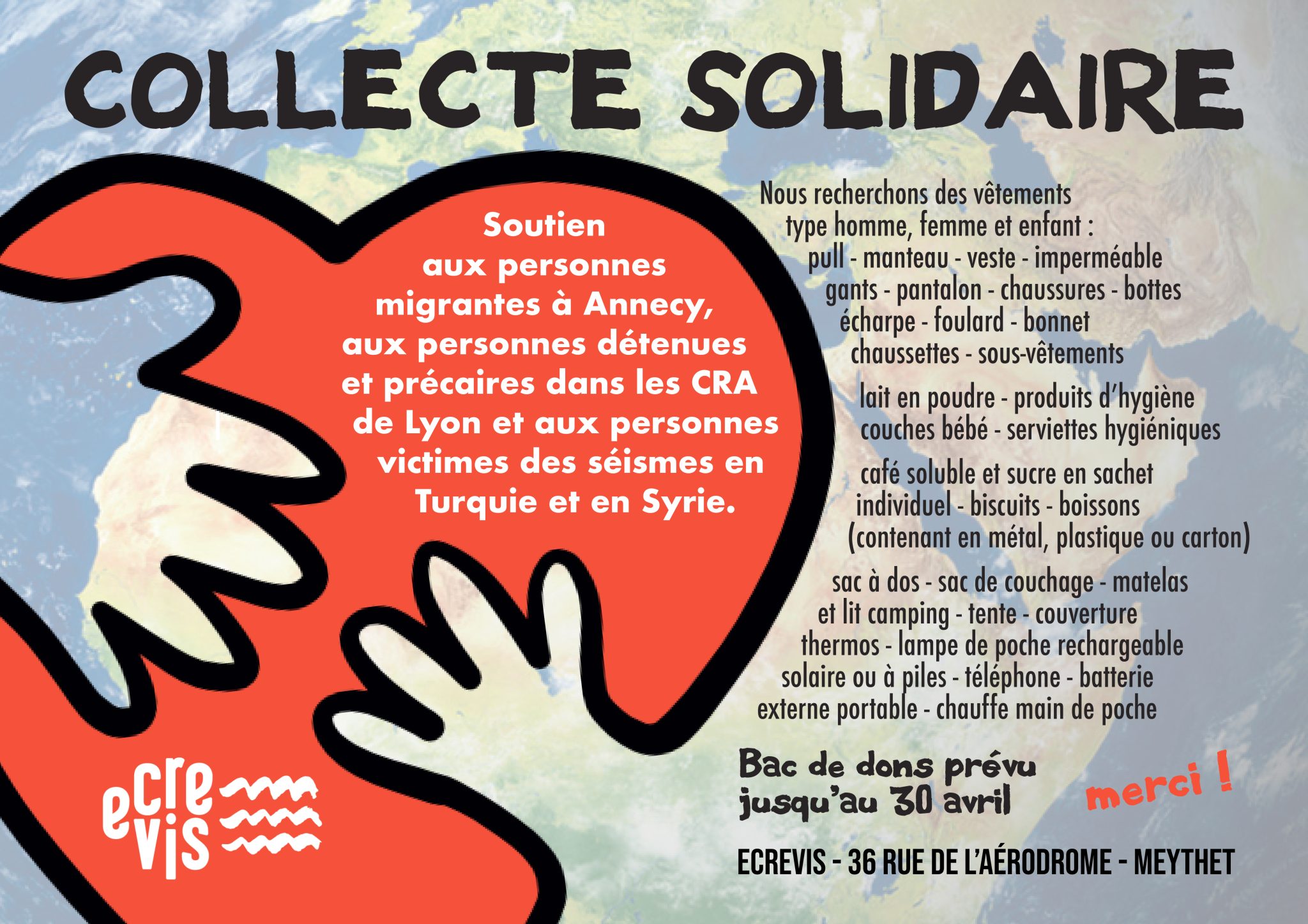 You are currently viewing L’ECREVIS lance une collecte solidaire
